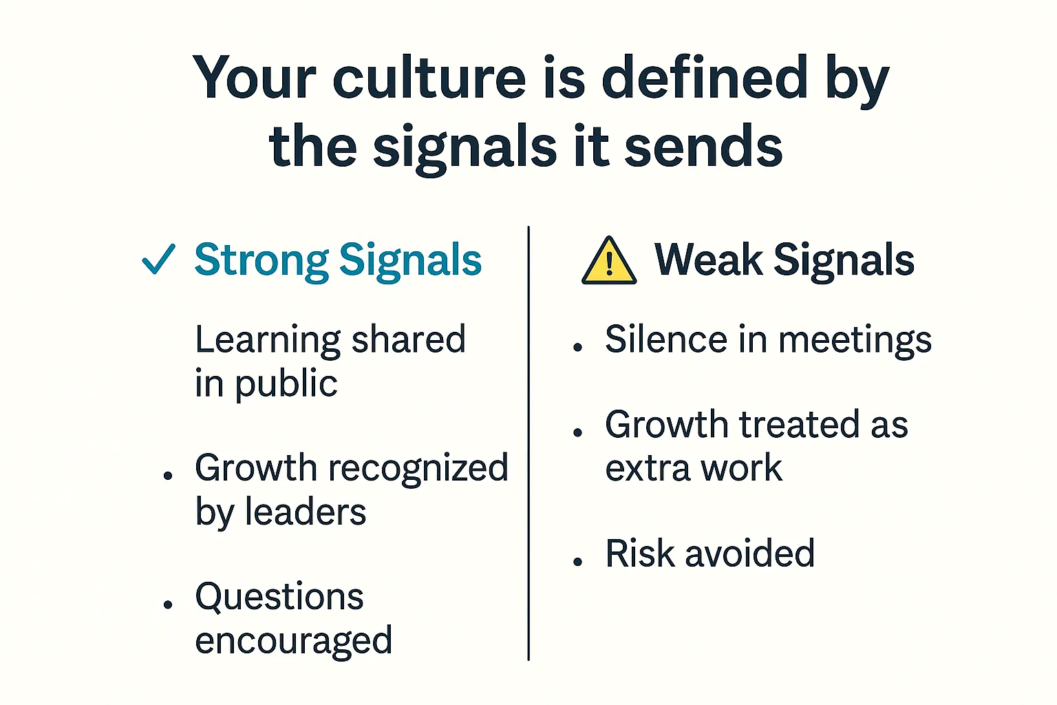 Your culture is designed by the signals it sends